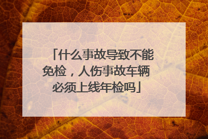 什么事故导致不能免检，人伤事故车辆必须上线年检吗